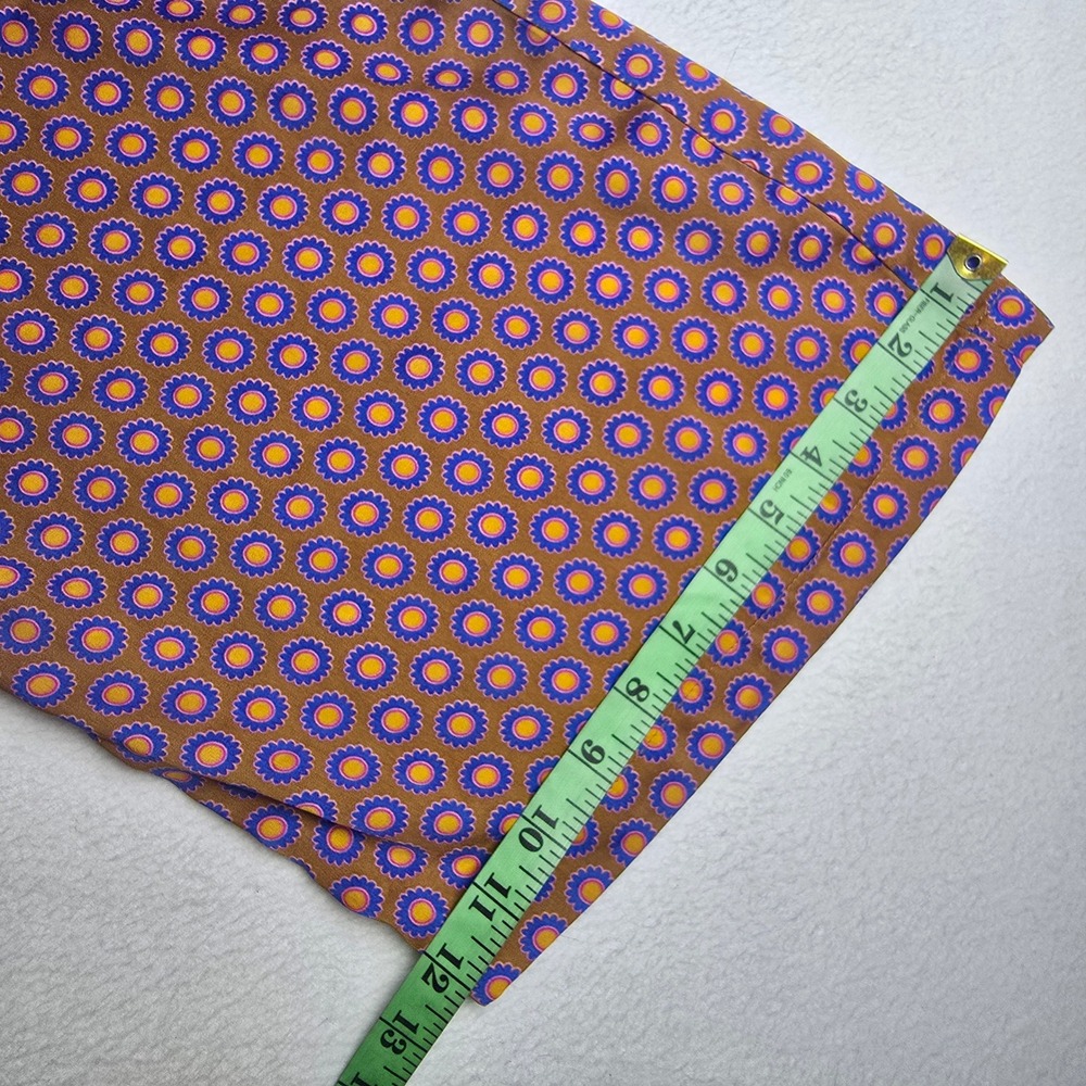 Rose + Olive Boho Set Geometric Print 2 Piece Long Sleeve Shirt Wide Leg Pants L - Picture 12 of 15